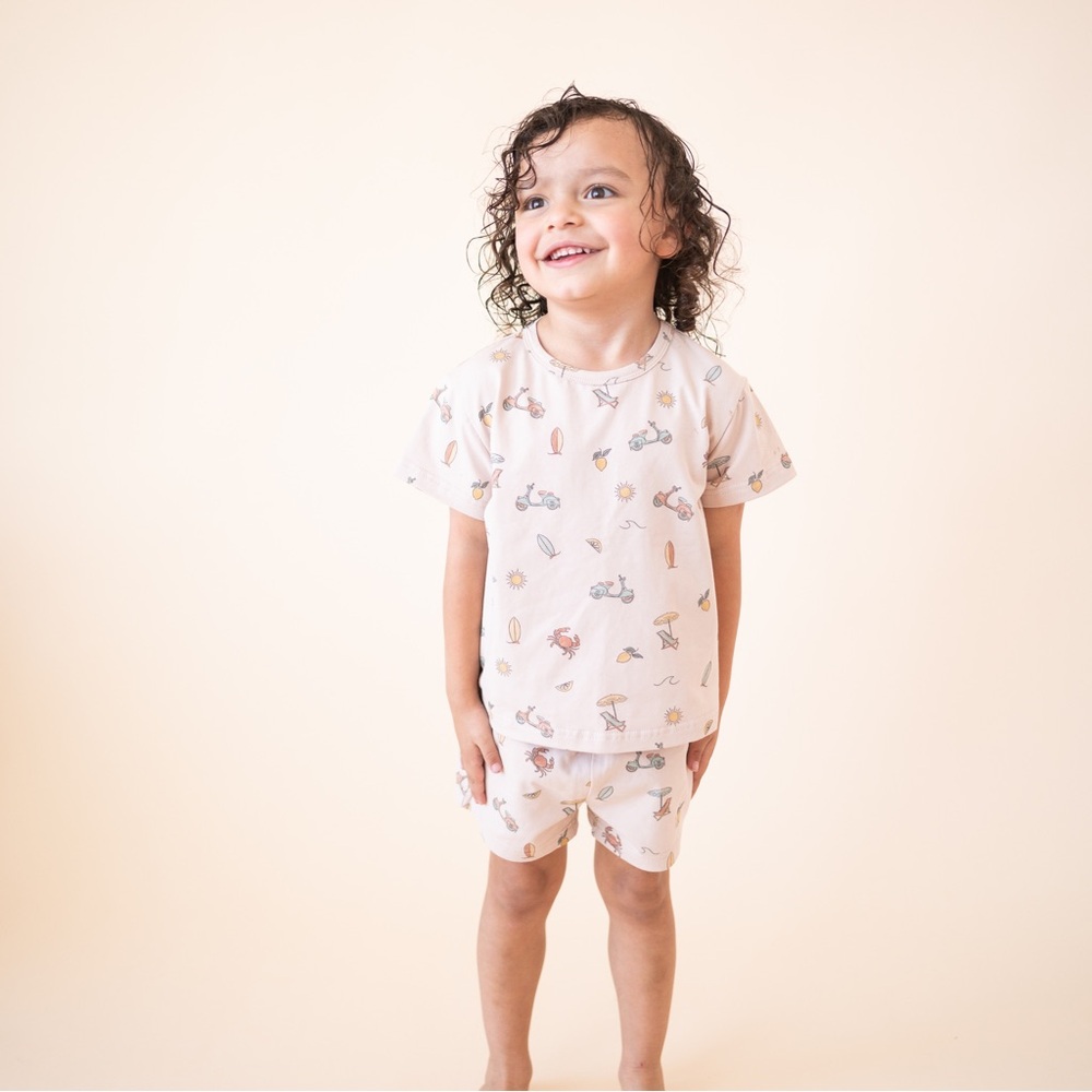 Bug + Bean 2 Piece Matching Set Organic Cotton Dolce Vita 12-18 18-24 months 4-5